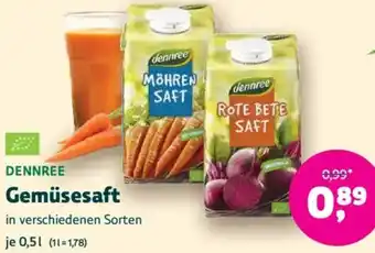 Biomarkt DENNREE Gemüsesaft Angebot