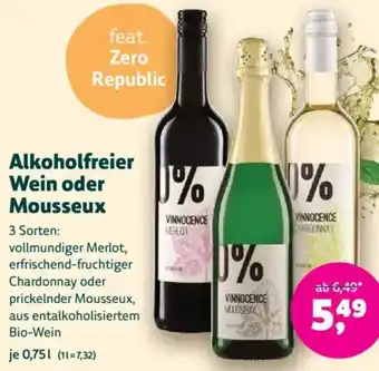 Biomarkt Alkoholfreier Wein oder Mousseux Angebot