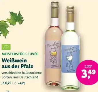 Biomarkt MEISTERSTÜCK CUVÉE Weißwein aus der Pfalz Angebot