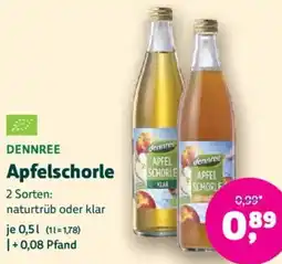Biomarkt DENNREE Apfelschorle Angebot
