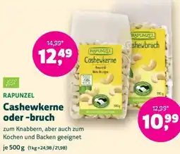 Biomarkt RAPUNZEL Cashewkerne oder -bruch Angebot