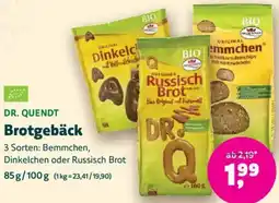 Biomarkt DR. QUENDT Brotgebäck Angebot