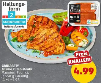 PENNY GRILLPARTY Frische Puten-Steaks Angebot