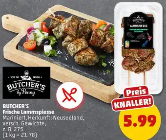 PENNY BUTCHER'S Frische Lammspiesse Angebot