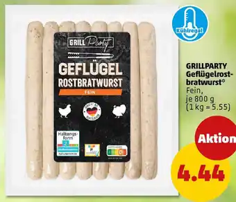 PENNY GRILLPARTY Geflügelrostbratwurst Angebot