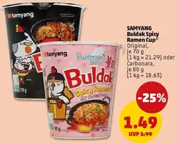 PENNY SAMYANG Buldak Spicy Ramen Cup Angebot