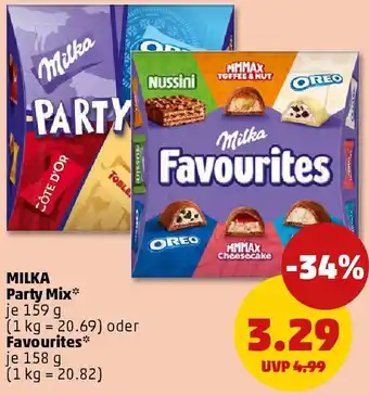 PENNY MILKA Party Mix oder Favourites Angebot