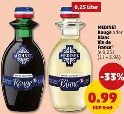 PENNY MEDINET Rouge oder Blanc Vin de France Angebot
