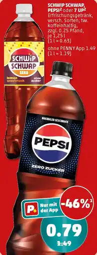 PENNY SCHWIP SCHWAP, PEPSI oder 7 UP Angebot