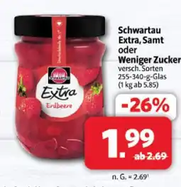 Markant Schwartau extra, samt oder weniger zucker Angebot