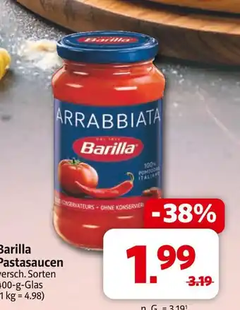 Markant Barilla pastasaucen Angebot