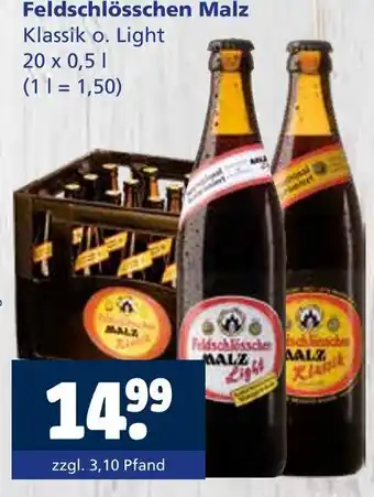 Getränkewelt Feldschlösschen malz klassik o. light Angebot