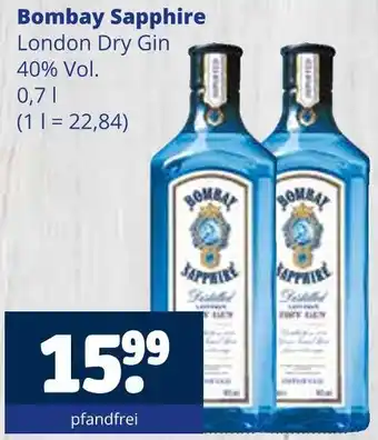 Getränkewelt Bombay sapphire london dry gin Angebot