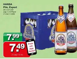 Getränkeparadies Gefromm Hansa pils, export Angebot