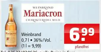 Getränke Oase Mariacron weinbrand Angebot