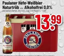 trinkgut Paulaner hefe-weißbier naturtrüb oder alkoholfrei 0,0% Angebot