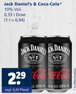 Getränkewelt Jack daniel’s & coca-cola Angebot