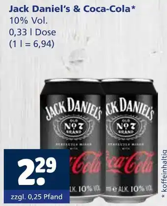 Getränkewelt Jack daniel’s & coca-cola Angebot