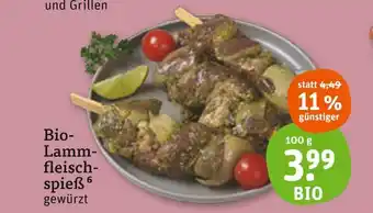 tegut Bio bio-lammfleischspieß Angebot