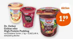 tegut Dr. oetker grütze oder high protein pudding Angebot
