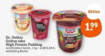 tegut Dr. oetker grütze oder high protein pudding Angebot