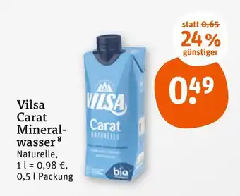 tegut Vilsa carat mineralwasser Angebot