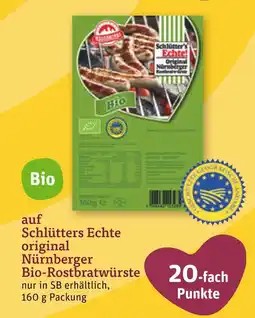 tegut Schlütters echte original nürnberger bio-rostbratwürste Angebot