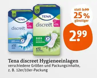 tegut Tena discreet hygieneeinlagen Angebot