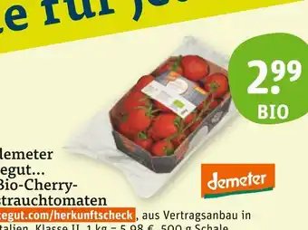 tegut Demeter bio-cherry-strauchtomaten Angebot