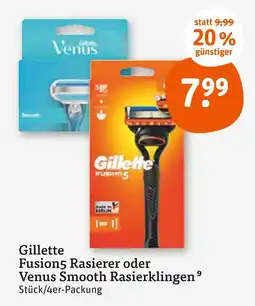 tegut Gillette fusion5 rasierer oder venus smooth rasierklingen Angebot