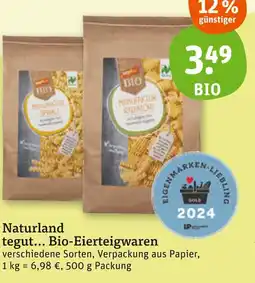 tegut Naturland bio-eierteigwaren Angebot