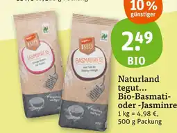 tegut Naturland bio-basmati- oder -jasminreis Angebot
