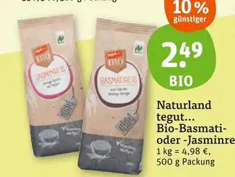 tegut Naturland bio-basmati- oder -jasminreis Angebot