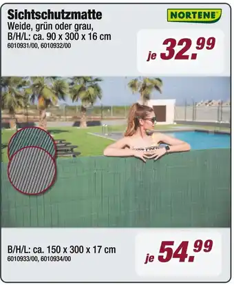 Poco Nortene sichtschutzmatte Angebot