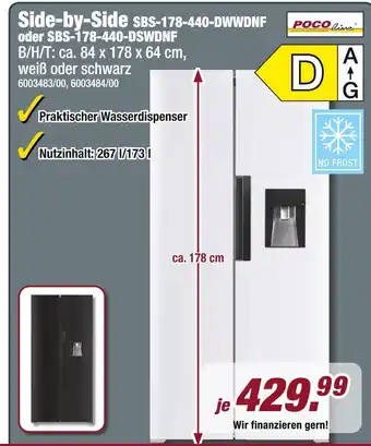 Poco Poco line side-by-side sbs-178-440-dwwdnf oder sbs-178-440-dswdnf Angebot