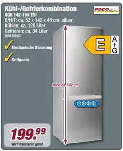 Poco Poco line kühl-/gefrierkombination kgk 142-154 esi Angebot