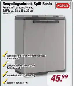 Poco Keter recyclingschrank split basic Angebot