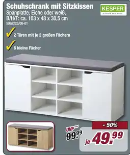 Poco Kesper schuhschrank mit sitzkissen Angebot