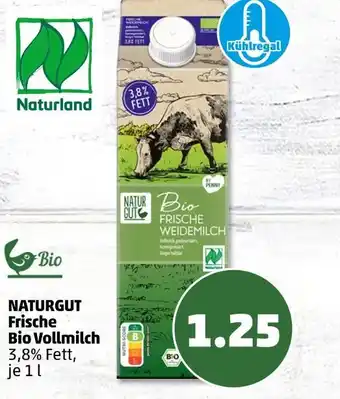 PENNY Naturland, naturgut, bio frische bio vollmilch Angebot