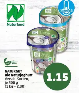PENNY Naturgut, naturland, bio bio naturjoghurt Angebot