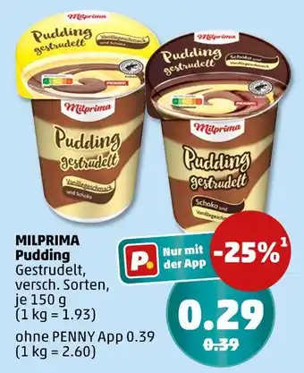 PENNY Milprima pudding gestrudelt Angebot