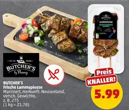 PENNY Butcher's by penny frische lammspiesse Angebot