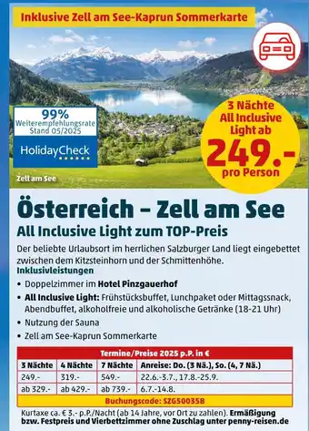 PENNY Holidaycheck österreich – zell am see all inclusive light zum top-preis Angebot