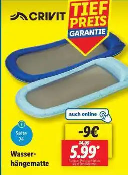 Lidl Wasserhängematte Angebot