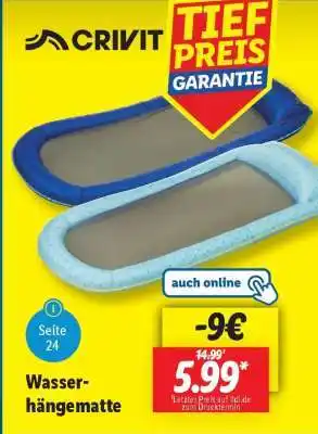 Lidl Wasserhängematte Angebot