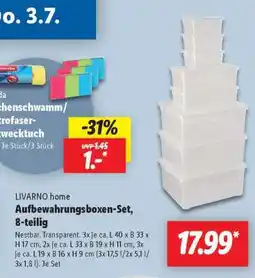 Lidl LIVARNO home Aufbewahrungsboxen-Set, 8-teilig Angebot