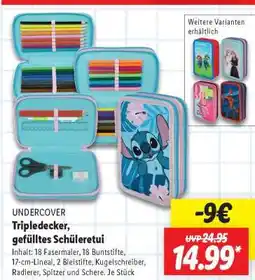 Lidl UNDERCOVER Tripledecker, gefülltes Schüleretui Angebot