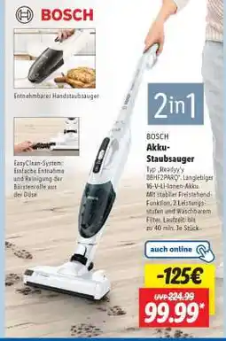 Lidl BOSCH Akku-Staubsauger Angebot