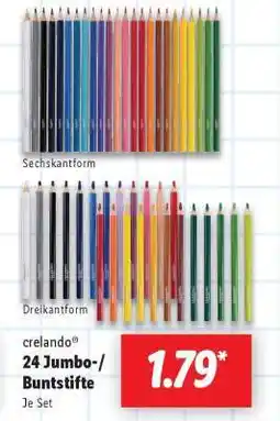 Lidl crelando 24 Jumbo-/Buntstifte Angebot