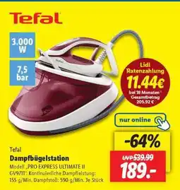 Lidl TEFAL Dampfbügelstation Angebot